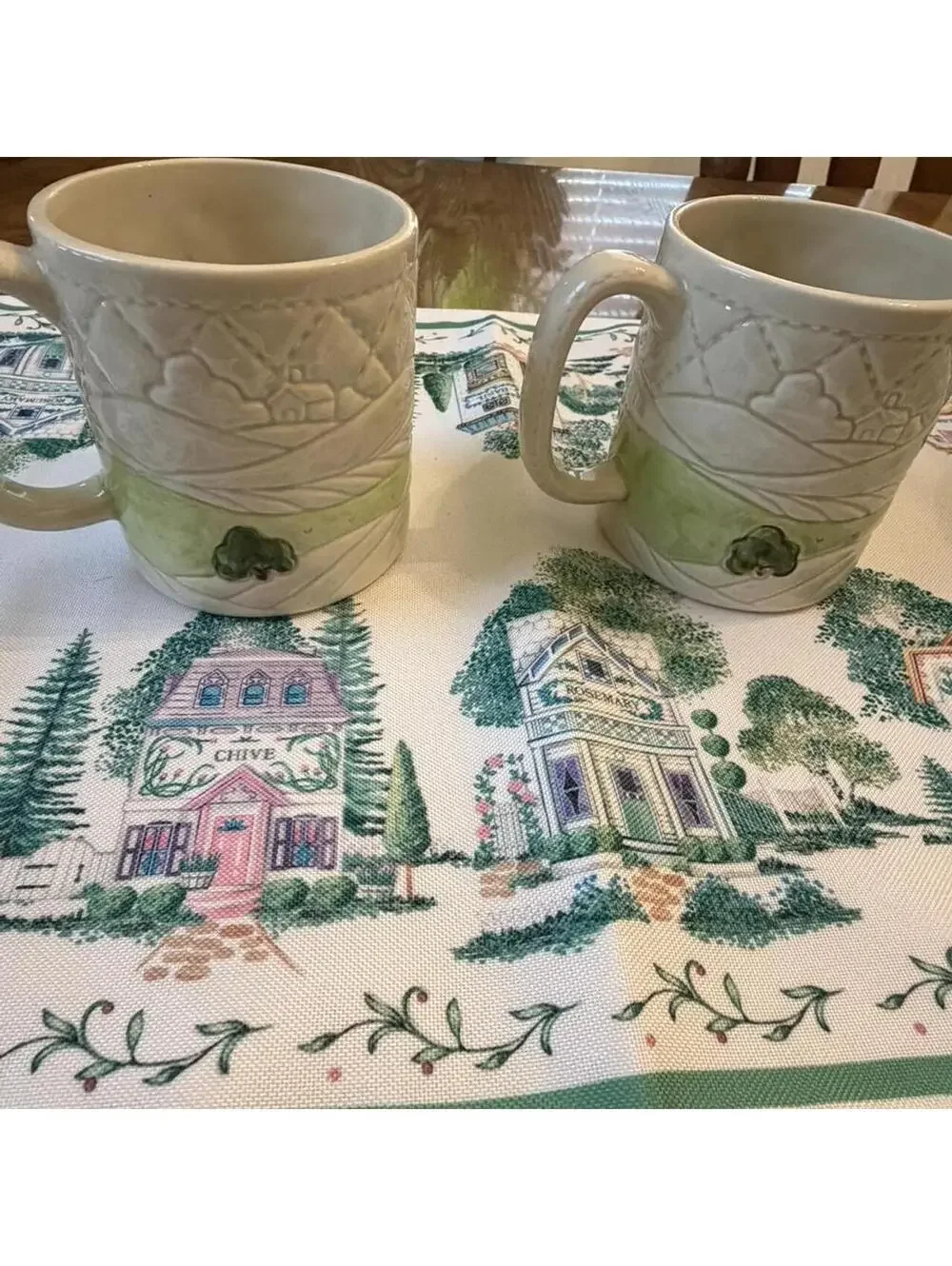 Vintage Cottagecore Goose Farm Mugs Set of 2